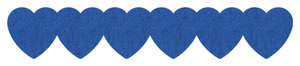 Strijkslinger Hart Glitter Blauw - afb. 1