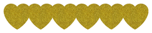 Strijkslinger Hart Glitter Goud - afb. 1