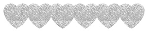 Strijkslinger Hart Glitter Zilver - afb. 1