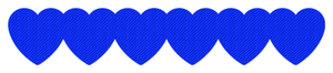 Strijkslinger Hart Design Carbon Blauw - afb. 1