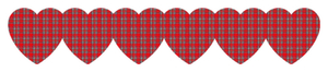 Strijkslinger Hart Design Ruit Rood - afb. 1