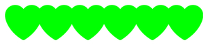 Strijkslinger Hart Flex Neon Groen - afb. 1