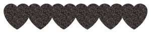 Strijkslinger Hart Glitter Black Glitter 458 - afb. 1