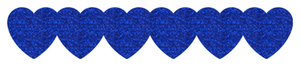 Strijkslinger Hart Glitter Royal Blue - afb. 1