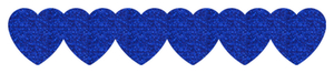 Strijkslinger Hart Glitter Royal Blue - afb. 1