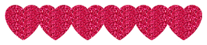 Strijkslinger Hart Glitter Cherry - afb. 1