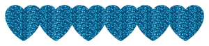 Strijkslinger Hart Glitter Blue - afb. 1