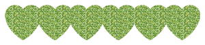 Strijkslinger Hart Glitter Light Green - afb. 1