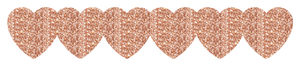 Strijkslinger Hart Glitter Light Rose Gold - afb. 1