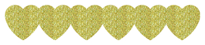 Strijkslinger Hart Glitter Coronado Gold - afb. 1