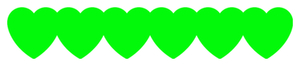 Strijkslinger Hart Glow in the dark Glow in the Dark Groen - afb. 1