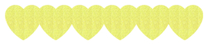 Strijkslinger Hart Glitter Neon geel Glitter - afb. 1