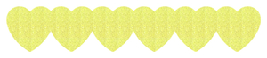 Strijkslinger Hart Glitter Neon geel Glitter - afb. 1