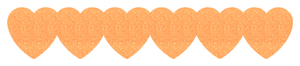Strijkslinger Hart Glitter Neon Oranje Glitter - afb. 1
