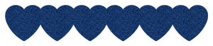 Strijkslinger Hart Glitter Navy Blue Glitter 423 - afb. 1