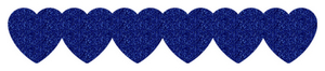 Strijkslinger Hart Glitter Royal Blue Glitter 489 - afb. 1