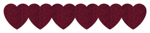 Strijkslinger Hart Glitter Burgundy  Glitter 422 - afb. 1