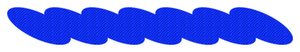 Strijkslinger Ketting Design Carbon Blauw - afb. 1