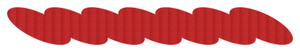 Strijkslinger Ketting Design Leer Rood - afb. 1