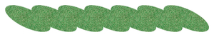 Strijkslinger Ketting Glitter Aqua - afb. 1
