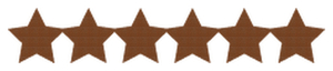 Strijkslinger Ster Design Leer Bruin - afb. 1