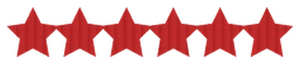 Strijkslinger Ster Design Leer Rood - afb. 1