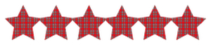 Strijkslinger Ster Design Ruit Rood - afb. 1