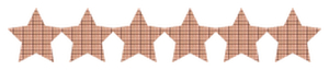 Strijkslinger Ster Design Ruit Beige - afb. 1