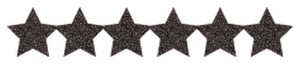 Strijkslinger Ster Glitter Zwart - afb. 1