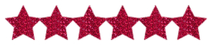 Strijkslinger Ster Glitter Hot Pink - afb. 1