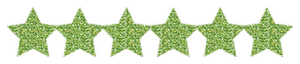 Strijkslinger Ster Glitter Light Green - afb. 1