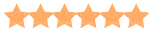 Strijkslinger Ster Glitter Neon Oranje Glitter - afb. 1