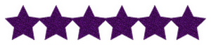 Strijkslinger Ster Glitter Purple Glitter 424 - afb. 1