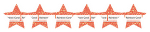 Strijkslinger Ster Glitter Rainbow Coral Glitter ST - afb. 1