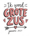 Strijktransfer grote zus – Zwangerschapsaankondiging Blauw - afb. 2