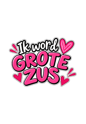 Strijktransfer grote zus – Zwangerschapsaankondiging Grote zus strijkletters - afb. 2