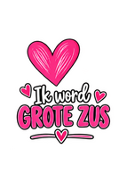 Strijktransfer grote zus – Zwangerschapsaankondiging Grote zus 4 strijkletters