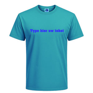 T-shirt heren incl. opdruk borst Flex Pacific Blauw - afb. 1