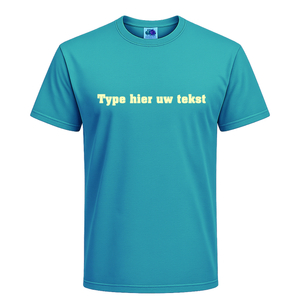 T-shirt heren incl. opdruk borst Flex Pastel Geel - afb. 1