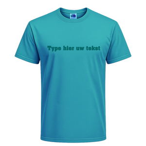 T-shirt heren incl. opdruk borst Flex Petrol - afb. 1
