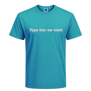 T-shirt heren incl. opdruk borst Flex Zilver - afb. 1
