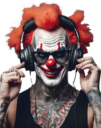 Textiel transfer A3  Clown - afb. 1