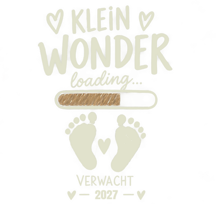 Strijktransfer Klein Wonder – Zwangerschapsaankondiging Blauw - afb. 3