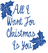 Vel Strijkletters All I Want For Christmas Glitter Blauw - afb. 2