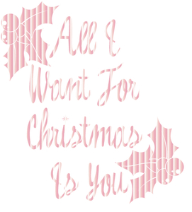 Vel Strijkletters All I Want For Christmas Mirror Roze - afb. 2