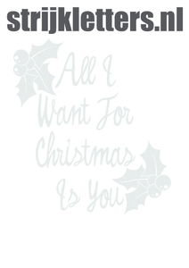 Vel Strijkletters All I Want For Christmas Design Carbon Wit - afb. 1