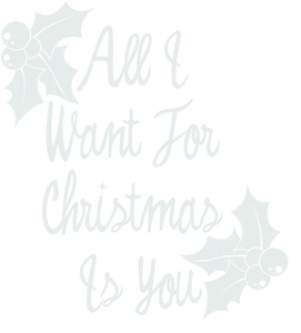 Vel Strijkletters All I Want For Christmas Design Carbon Wit - afb. 2