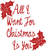 Vel Strijkletters All I Want For Christmas Design Leer Rood - afb. 2