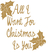 Vel Strijkletters All I Want For Christmas Flex Goud - afb. 2