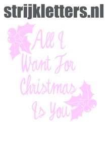 Vel Strijkletters All I Want For Christmas Metallics Roze Metallic - afb. 1